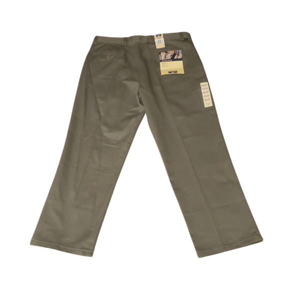 Dockers Flat Front Relaxed Fit Washed Chino Pants Trouser Pockets Men Size 36x30 - Picture 2 of 4